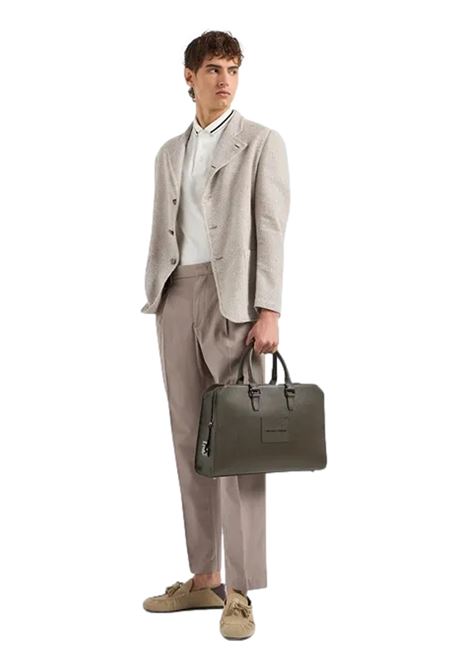 Twill chinos with pleats and pleat EMPORIO ARMANI | Trousers | 3D1PT6 1NQWZ0650